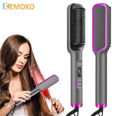 electric hot comb straight hair straightener comb tool

