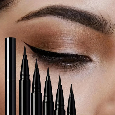 5pcs waterproof liquid eyeliner set, smudge-proof and long-lasting for bold precise lines

